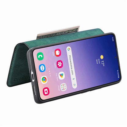 CASENEO MW-03 For Samsung Galaxy S24+ Case RFID Blocking Leather+TPU Detachable Phone Cover