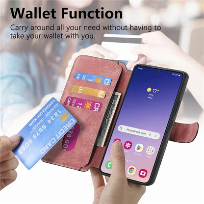 CASENEO MW-03 For Samsung Galaxy S24+ Case RFID Blocking Leather+TPU Detachable Phone Cover