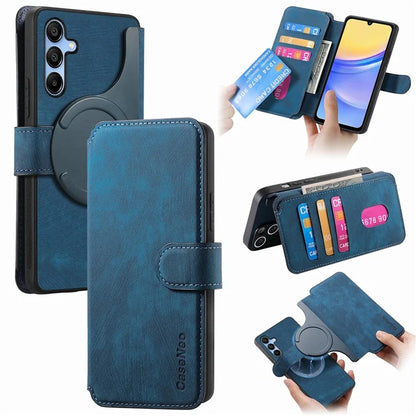 CASENEO MW-03 For Samsung Galaxy A15 4G / 5G Case Retro Leather Stand RFID Blocking Detachable Phone Cover