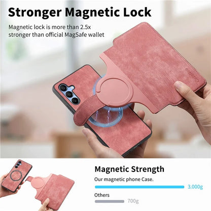 CASENEO MW-03 For Samsung Galaxy A15 4G / 5G Case Retro Leather Stand RFID Blocking Detachable Phone Cover