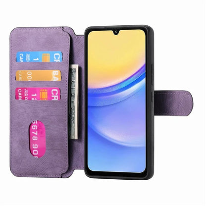 CASENEO MW-03 For Samsung Galaxy A15 4G / 5G Case Retro Leather Stand RFID Blocking Detachable Phone Cover