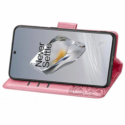 For OnePlus 12 5G Case PU Leather Butterfly Pattern Magnetic Flip Phone Cover