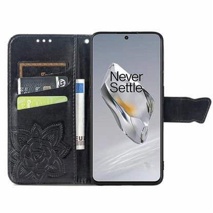 For OnePlus 12 5G Case PU Leather Butterfly Pattern Magnetic Flip Phone Cover