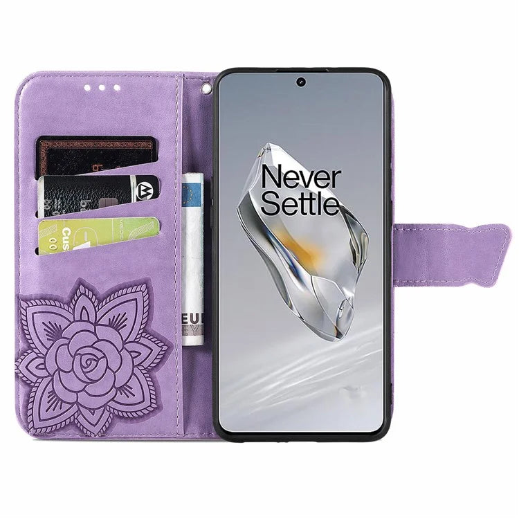 For OnePlus 12 5G Case PU Leather Butterfly Pattern Magnetic Flip Phone Cover
