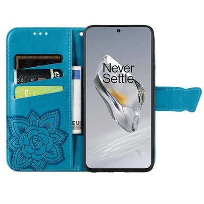 For OnePlus 12 5G Case PU Leather Butterfly Pattern Magnetic Flip Phone Cover