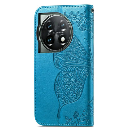 For OnePlus 12 5G Case PU Leather Butterfly Pattern Magnetic Flip Phone Cover