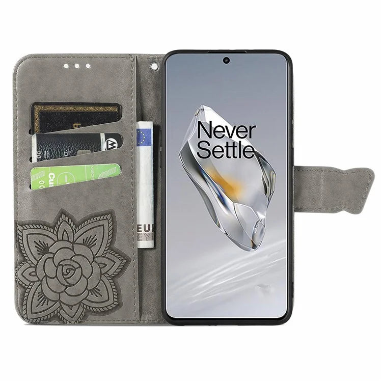 For OnePlus 12 5G Case PU Leather Butterfly Pattern Magnetic Flip Phone Cover