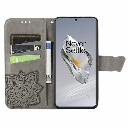 For OnePlus 12 5G Case PU Leather Butterfly Pattern Magnetic Flip Phone Cover