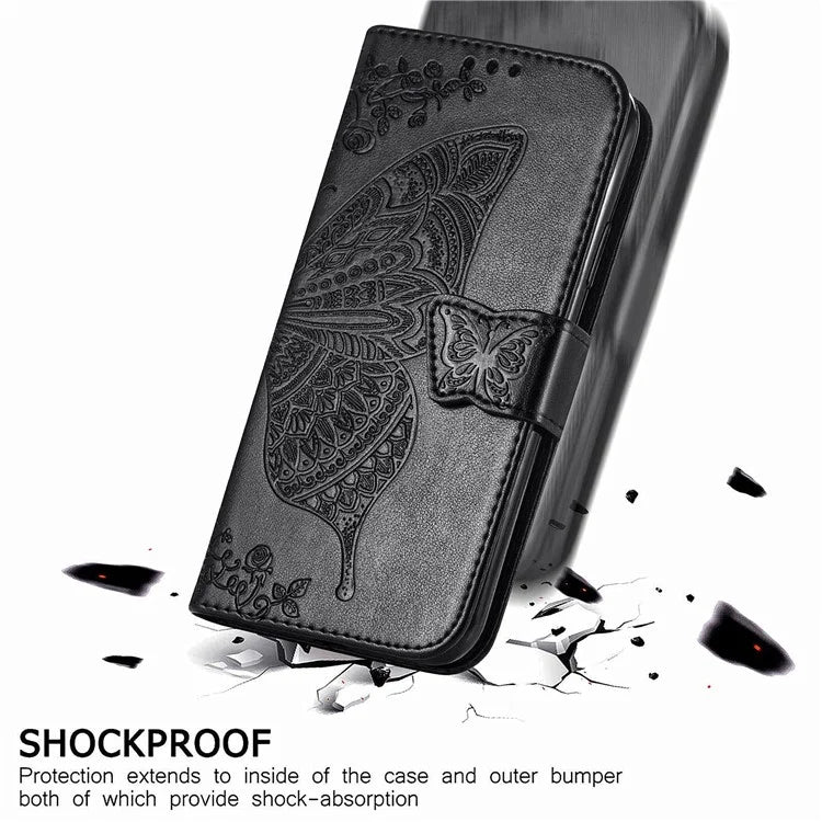 For Samsung Galaxy M15 5G Case Butterfly Pattern PU Leather Hand Strap Wallet Purse Phone Cover