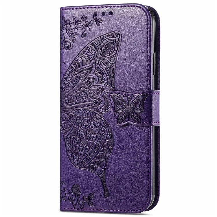 For Samsung Galaxy M15 5G Case Butterfly Pattern PU Leather Hand Strap Wallet Purse Phone Cover