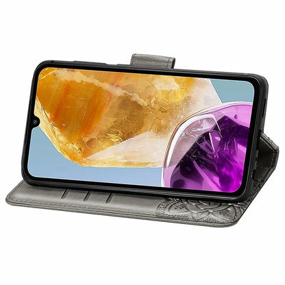 For Samsung Galaxy M15 5G Case Butterfly Pattern PU Leather Hand Strap Wallet Purse Phone Cover