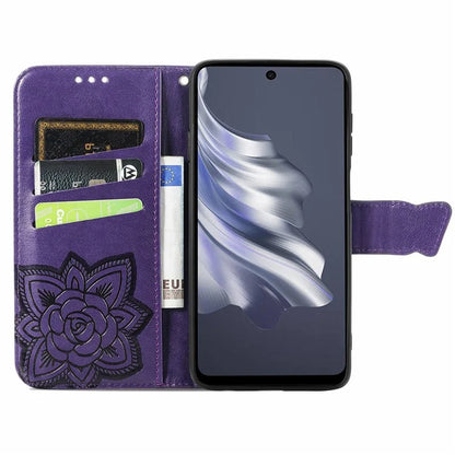 For TECNO Spark 20 Pro Case Butterfly Pattern Flip Folio PU Leather Phone Cover