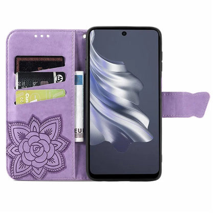 For TECNO Spark 20 Pro Case Butterfly Pattern Flip Folio PU Leather Phone Cover