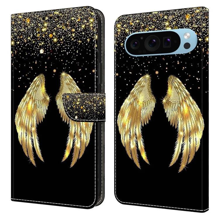 For Google Pixel 9 / Pixel 9 Pro Case Card Holder 3D Pattern PU Leather Protective Phone Cover