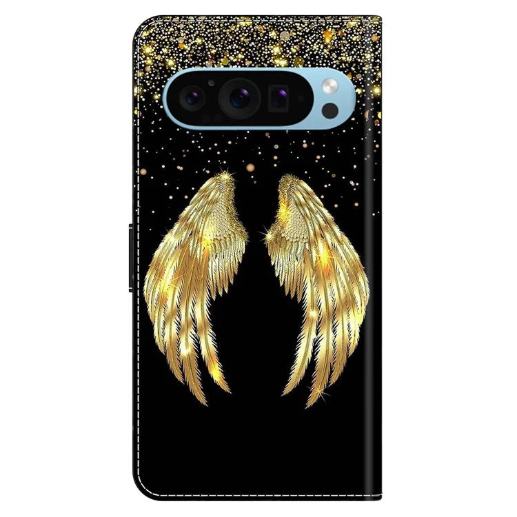 For Google Pixel 9 / Pixel 9 Pro Case Card Holder 3D Pattern PU Leather Protective Phone Cover