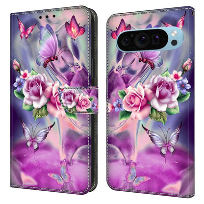 For Google Pixel 9 / Pixel 9 Pro Case Card Holder 3D Pattern PU Leather Protective Phone Cover