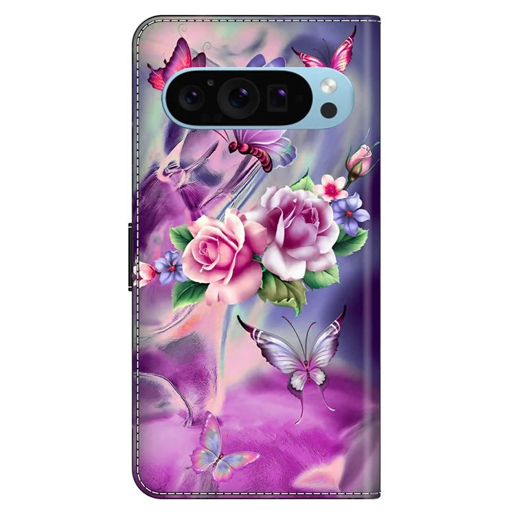 For Google Pixel 9 / Pixel 9 Pro Case Card Holder 3D Pattern PU Leather Protective Phone Cover