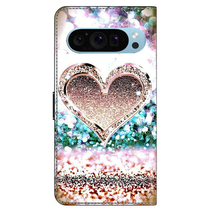 For Google Pixel 9 / Pixel 9 Pro Case Card Holder 3D Pattern PU Leather Protective Phone Cover