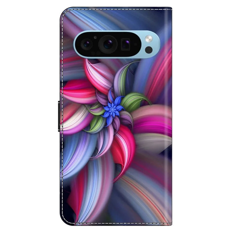 For Google Pixel 9 / Pixel 9 Pro Case Card Holder 3D Pattern PU Leather Protective Phone Cover