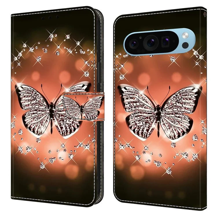 For Google Pixel 9 Pro XL Case Stand 3D Pattern PU Leather Flip Wallet Phone Cover