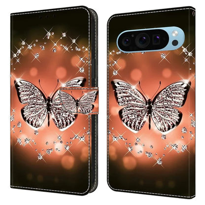 For Google Pixel 9 Pro XL Case Stand 3D Pattern PU Leather Flip Wallet Phone Cover