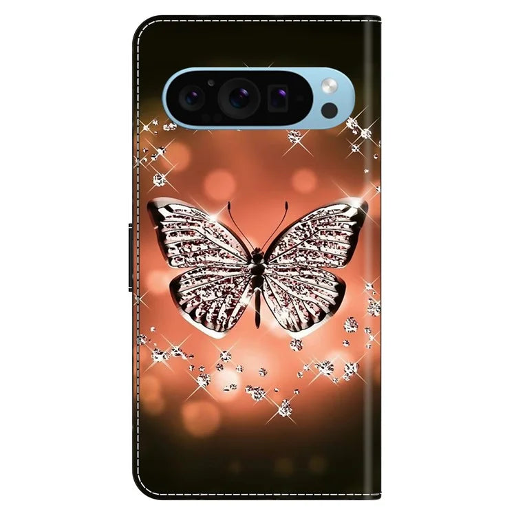 For Google Pixel 9 Pro XL Case Stand 3D Pattern PU Leather Flip Wallet Phone Cover