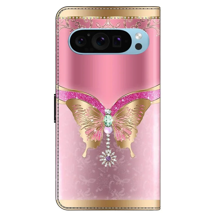 For Google Pixel 9 Pro XL Case Stand 3D Pattern PU Leather Flip Wallet Phone Cover