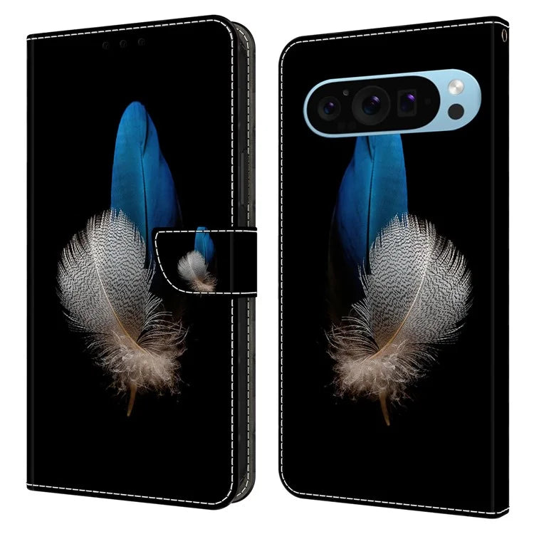 For Google Pixel 9 Pro XL Case Stand 3D Pattern PU Leather Flip Wallet Phone Cover