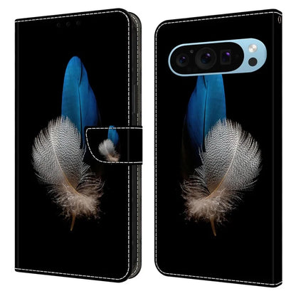 For Google Pixel 9 Pro XL Case Stand 3D Pattern PU Leather Flip Wallet Phone Cover