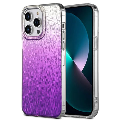 For iPhone 13 Pro Case IMD Sparkle Rhombus Pattern TPU+PC Phone Cover