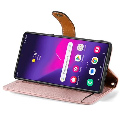 For Samsung Galaxy S24 Ultra RFID Blocking Case Zipper Pocket PU+TPU Phone Cover