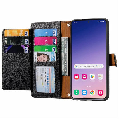 For Samsung Galaxy S24+ Leather Case RFID Blocking Zipper Wallet Phone Cover