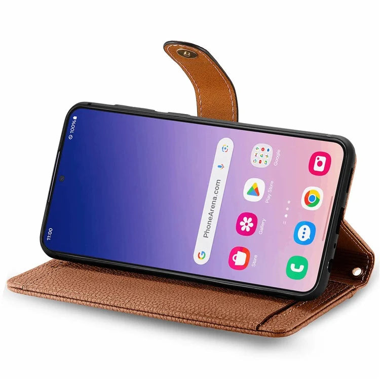 For Samsung Galaxy S24+ Leather Case RFID Blocking Zipper Walet Phone Cover