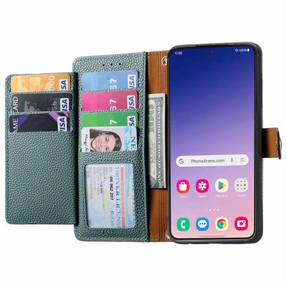 For Samsung Galaxy S24+ Leather Case RFID Blocking Zipper Walet Phone Cover