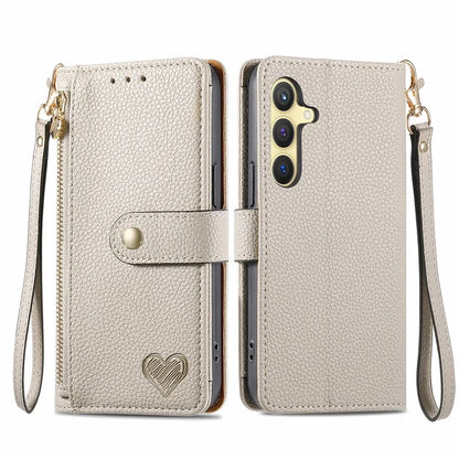 For Samsung Galaxy S24+ Leather Case RFID Blocking Zipper Walet Phone Cover