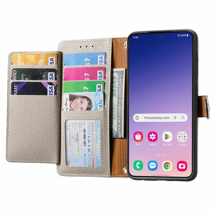 For Samsung Galaxy S24+ Leather Case RFID Blocking Zipper Walet Phone Cover