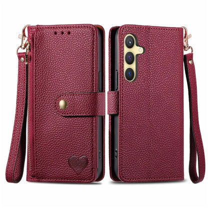 For Samsung Galaxy S24+ Leather Case RFID Blocking Zipper Walet Phone Cover
