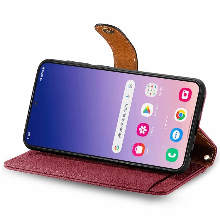 For Samsung Galaxy S24+ Leather Case RFID Blocking Zipper Walet Phone Cover