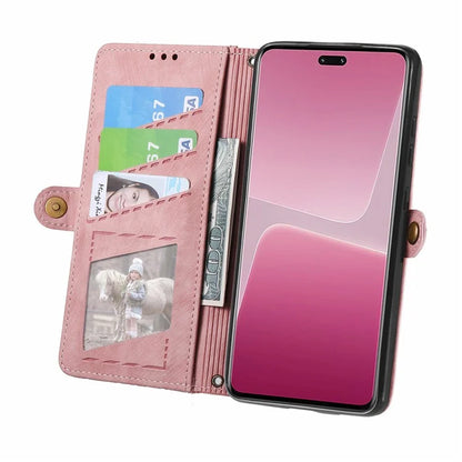 For Xiaomi 13 Lite / Civi 2 5G Case Zipper Wallet Leather Geometry Phone Cover
