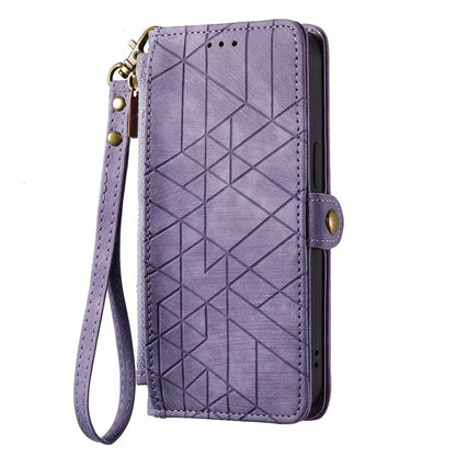 For Xiaomi 13 Lite / Civi 2 5G Case Zipper Wallet Leather Geometry Phone Cover