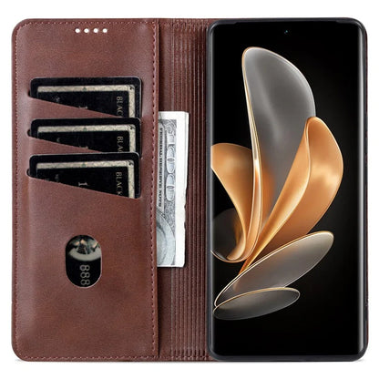 AZNS For Oppo Find X7 Ultra Wallet Case PU Leather Phone Cover Magnetic Closing
