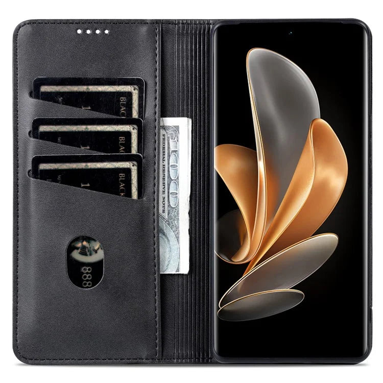 AZNS For Oppo Find X7 Ultra Wallet Case PU Leather Phone Cover Magnetic Closing