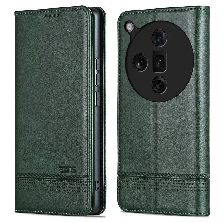 AZNS For Oppo Find X7 Ultra Wallet Case PU Leather Phone Cover Magnetic Closing