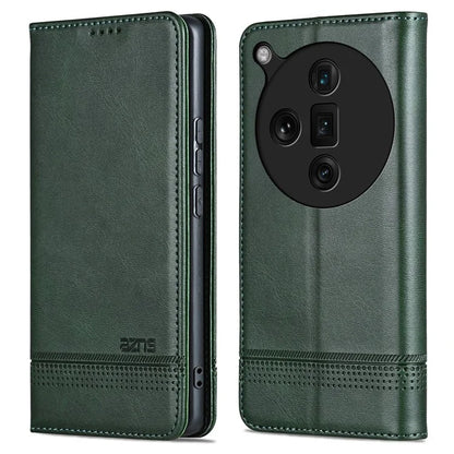 AZNS For Oppo Find X7 Ultra Wallet Case PU Leather Phone Cover Magnetic Closing