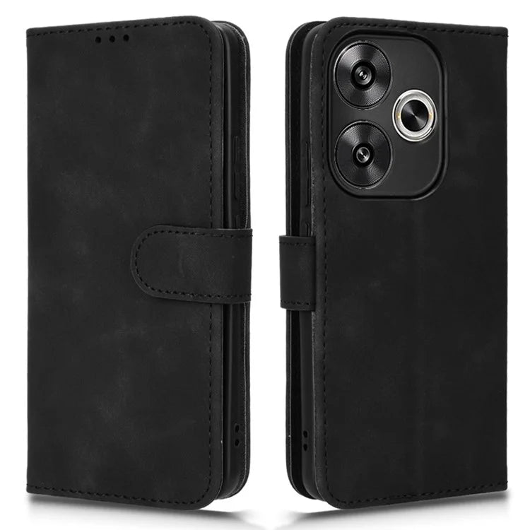 For Xiaomi Redmi Turbo 3 5G / Poco F6 5G Case Skin Touch Feeling Leather Wallet Stand Phone Cover