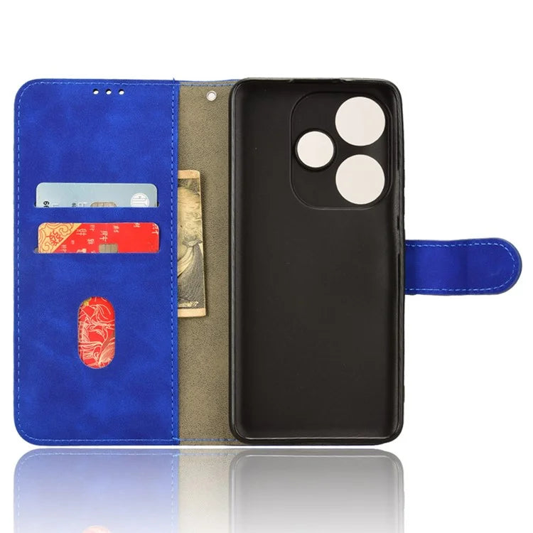 For Xiaomi Redmi Turbo 3 5G / Poco F6 5G Case Skin Touch Feeling Leather Wallet Stand Phone Cover