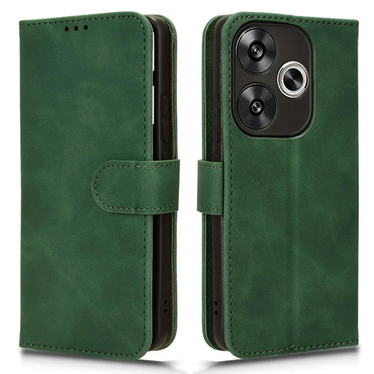 For Xiaomi Redmi Turbo 3 5G / Poco F6 5G Case Skin Touch Feeling Leather Wallet Stand Phone Cover