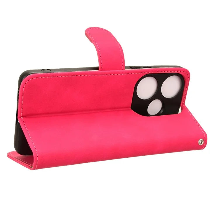For Xiaomi Redmi Turbo 3 5G / Poco F6 5G Case Skin Touch Feeling Leather Wallet Stand Phone Cover
