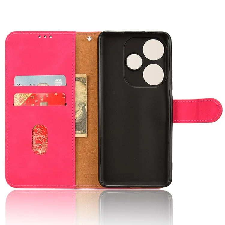 For Xiaomi Redmi Turbo 3 5G / Poco F6 5G Case Skin Touch Feeling Leather Wallet Stand Phone Cover