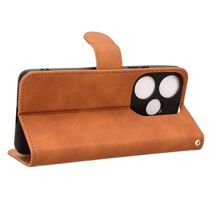For Xiaomi Redmi Turbo 3 5G / Poco F6 5G Case Skin Touch Feeling Leather Wallet Stand Phone Cover